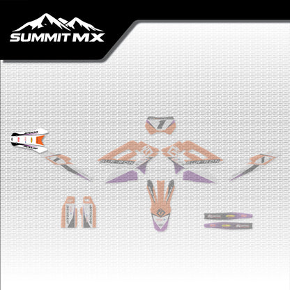 KTM Inspired Storm Bee Rear Fender Decal placement on the full kit