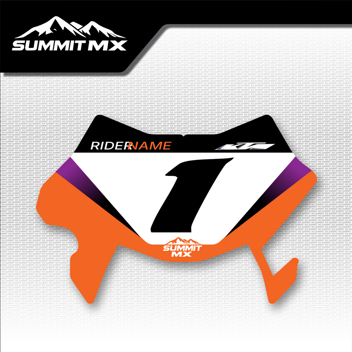 KTM Inspired Ultra Bee Number Plate Decal by Summit MX