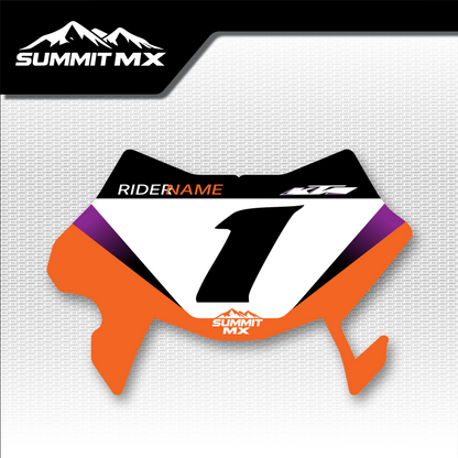 KTM Inspired Ultra Bee Number Plate Decal by Summit MX