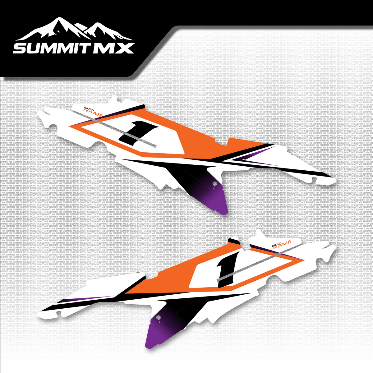 KTM Inspired Ultra Bee Side Number Plate Decals by Summit MX