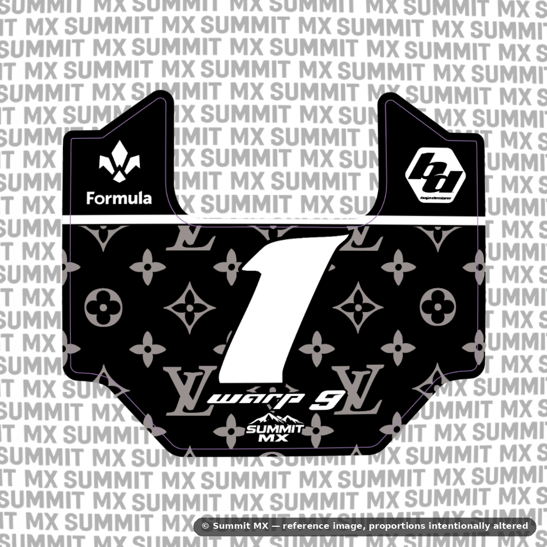 LV Decal for Juiced Scrambler Number Plate