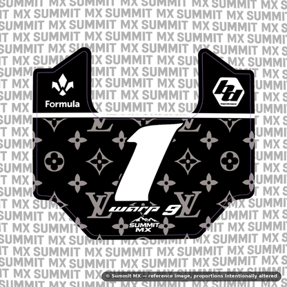 LV Decal for Juiced Scrambler Number Plate