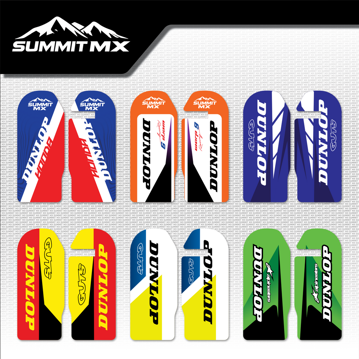 Moto Inspired Altis Delta Fork Guard Decals in all six designs