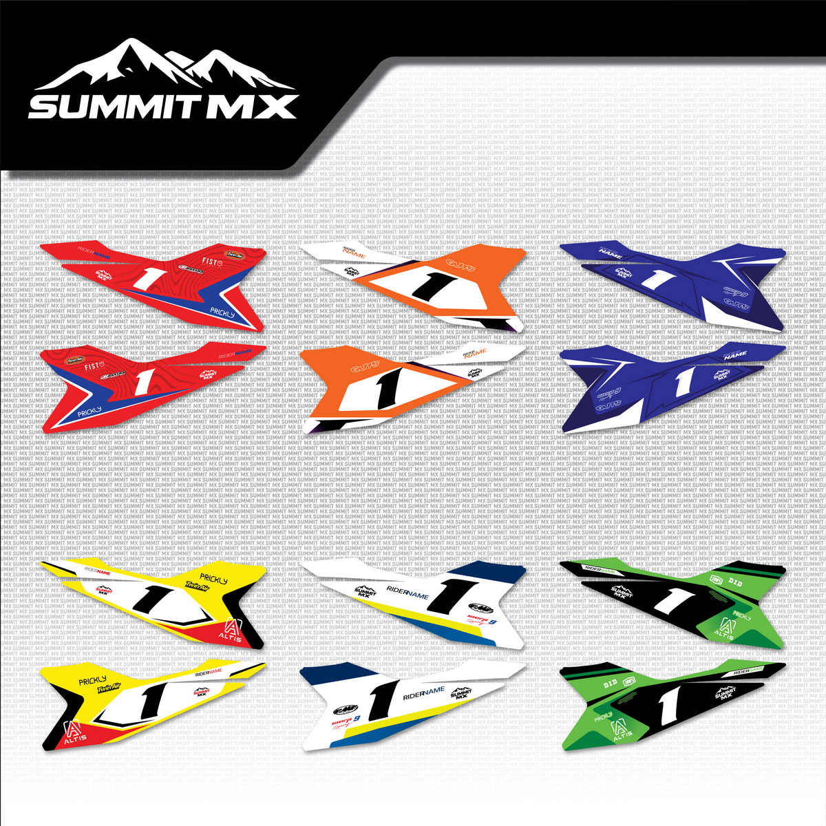 Moto Inspired Altis Delta Side Number Plate Decals in all six designs