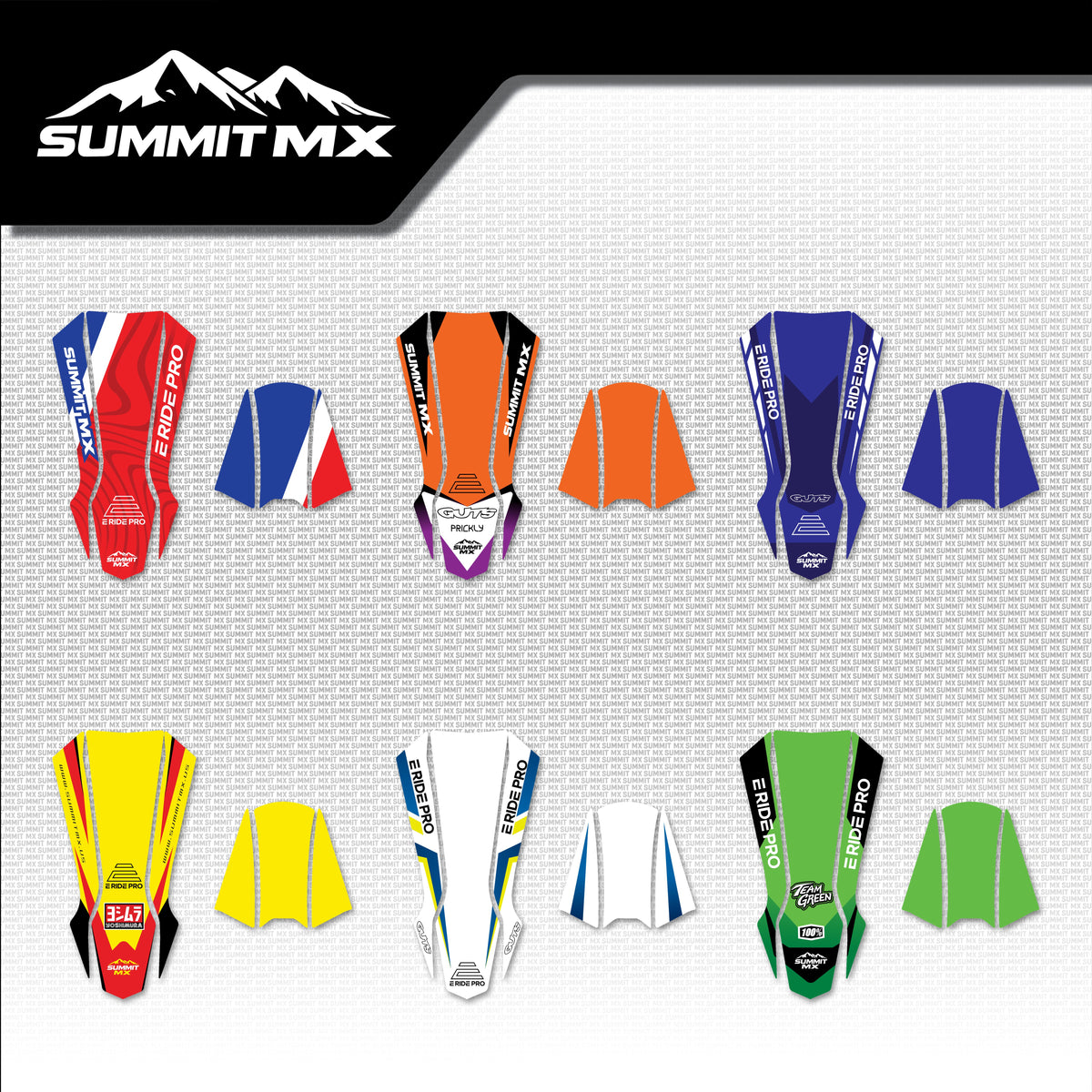 Moto Inspired E-Ride Pro Front Fender Decal in all six designs