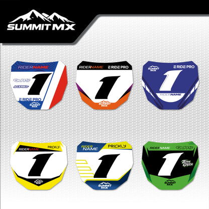 Moto Inspired E-Ride Pro Number Plate Decal in all six designs