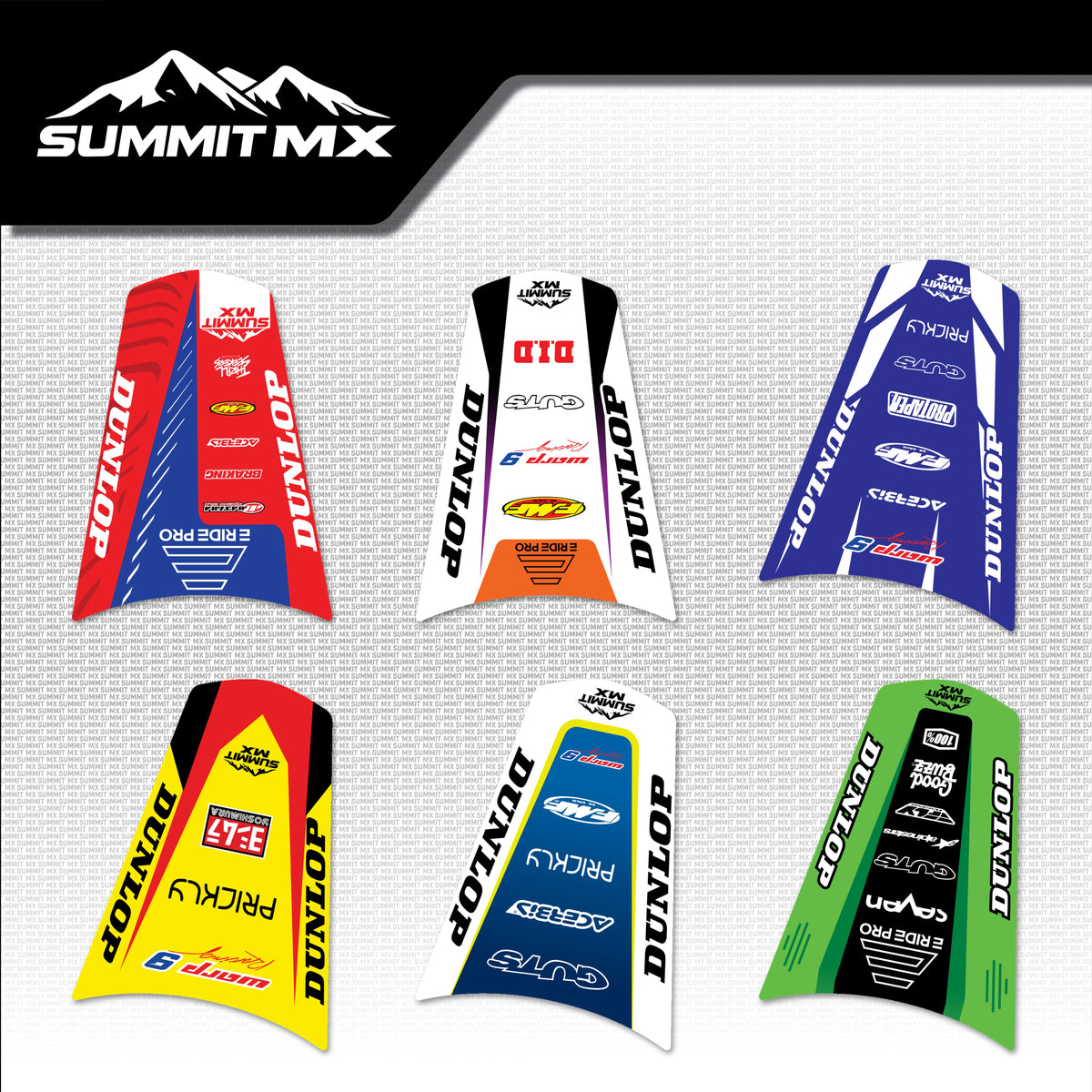 Moto Inspired E-Ride Pro Rear Fender Decal in all six designs