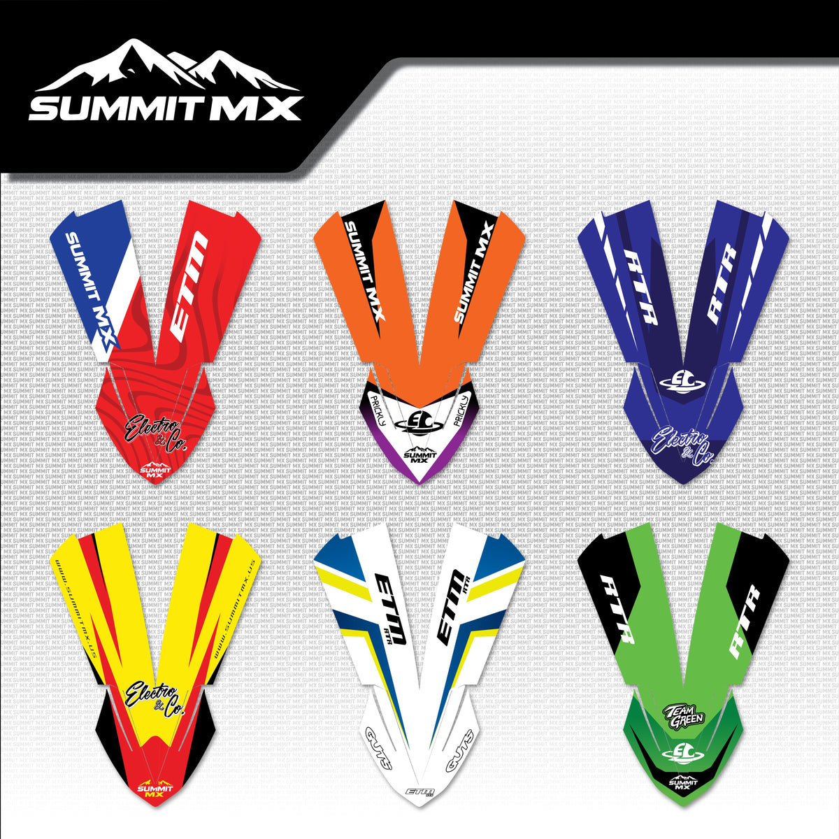 Moto Inspired ETM RTR Front Fender Decal in all six designs