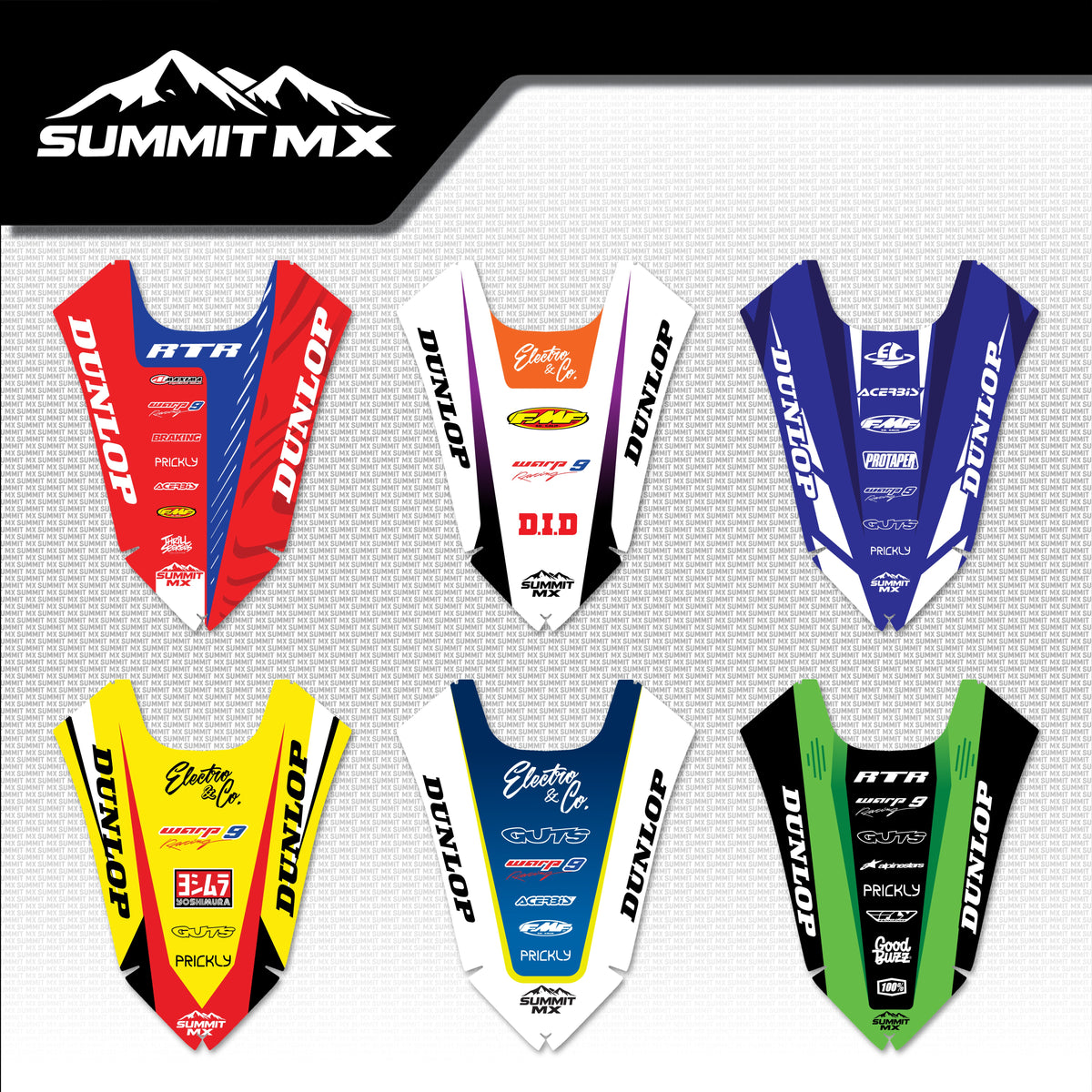Moto Inspired ETM RTR Rear Fender Decal in all six designs