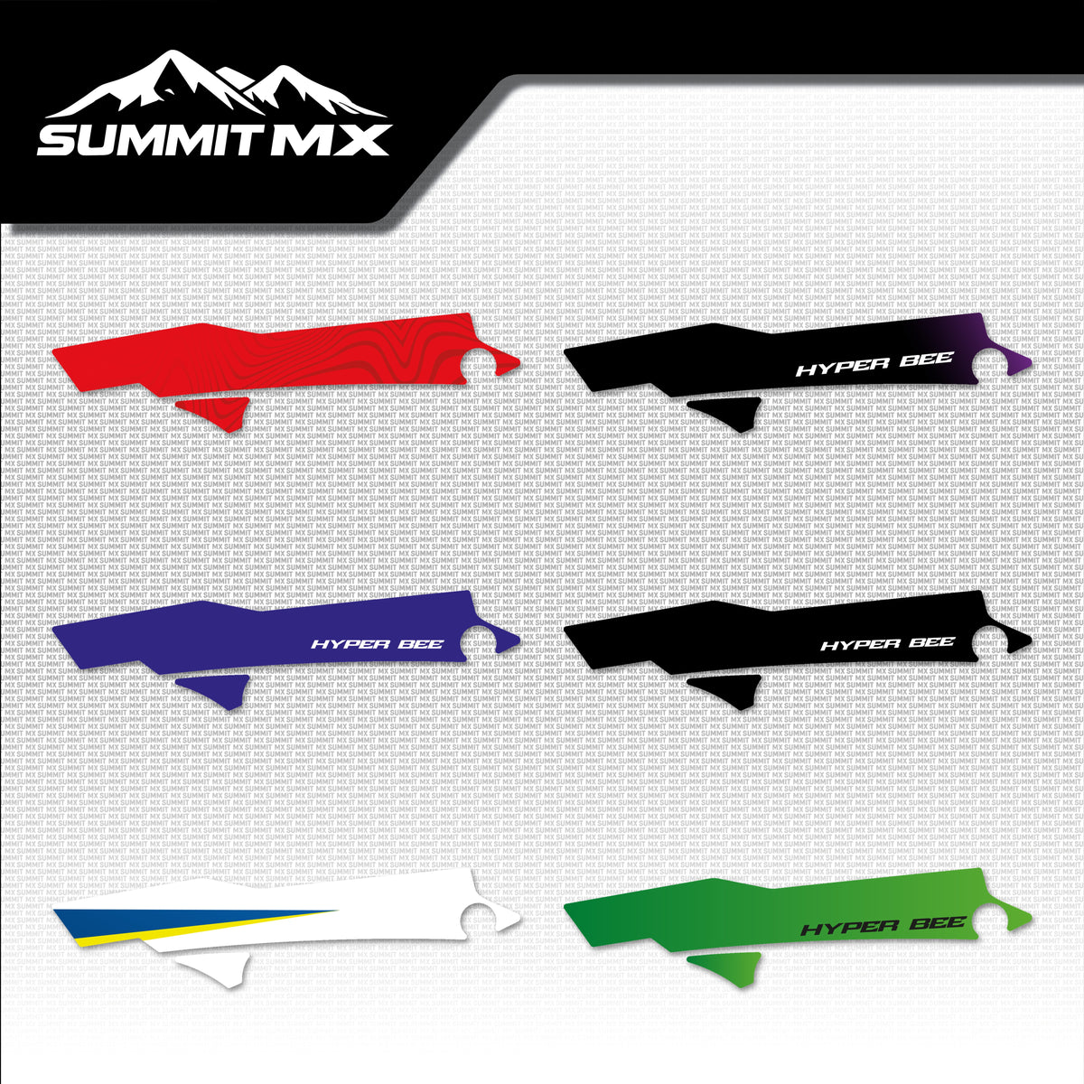 Moto Inspired Hyper Bee Chain Guide Decal in all six designs