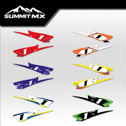 Moto Inspired Hyper Bee Side Number Plate Decals in all six designs