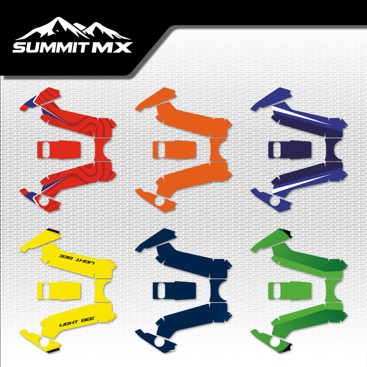 Moto Inspired Light Bee Battery Lid Decals in all six designs