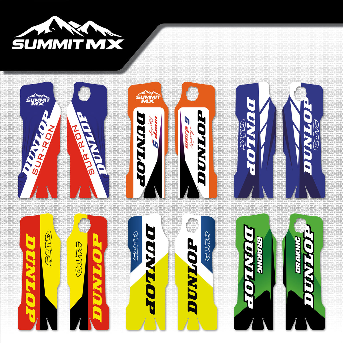 Moto Inspired Light Bee Fork Guard Decals in all six designs