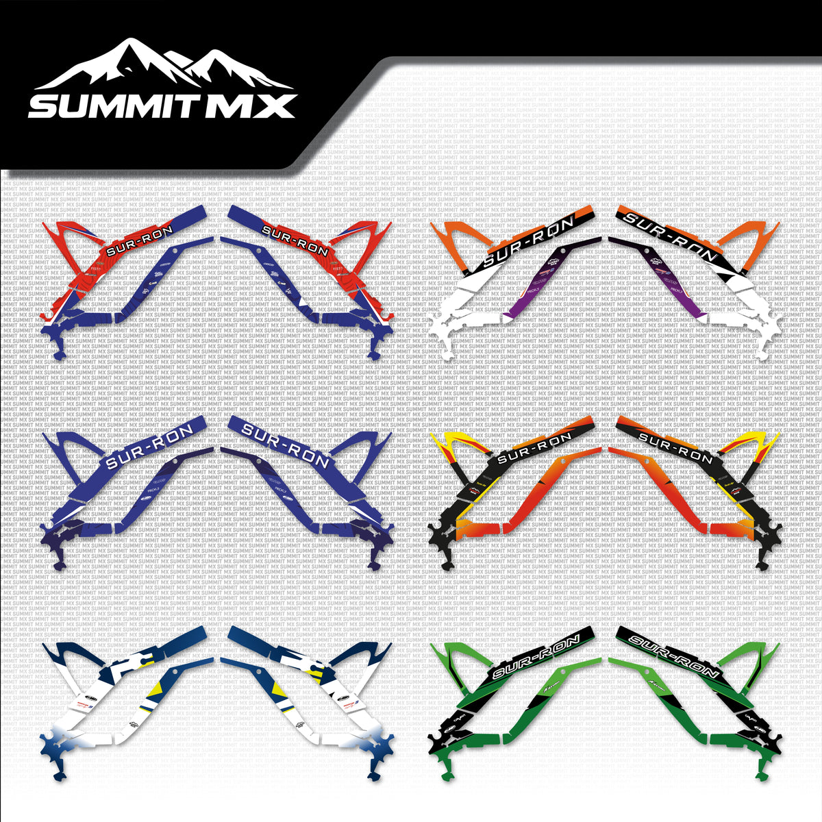 Moto Inspired Light Bee Frame Decals in all six designs