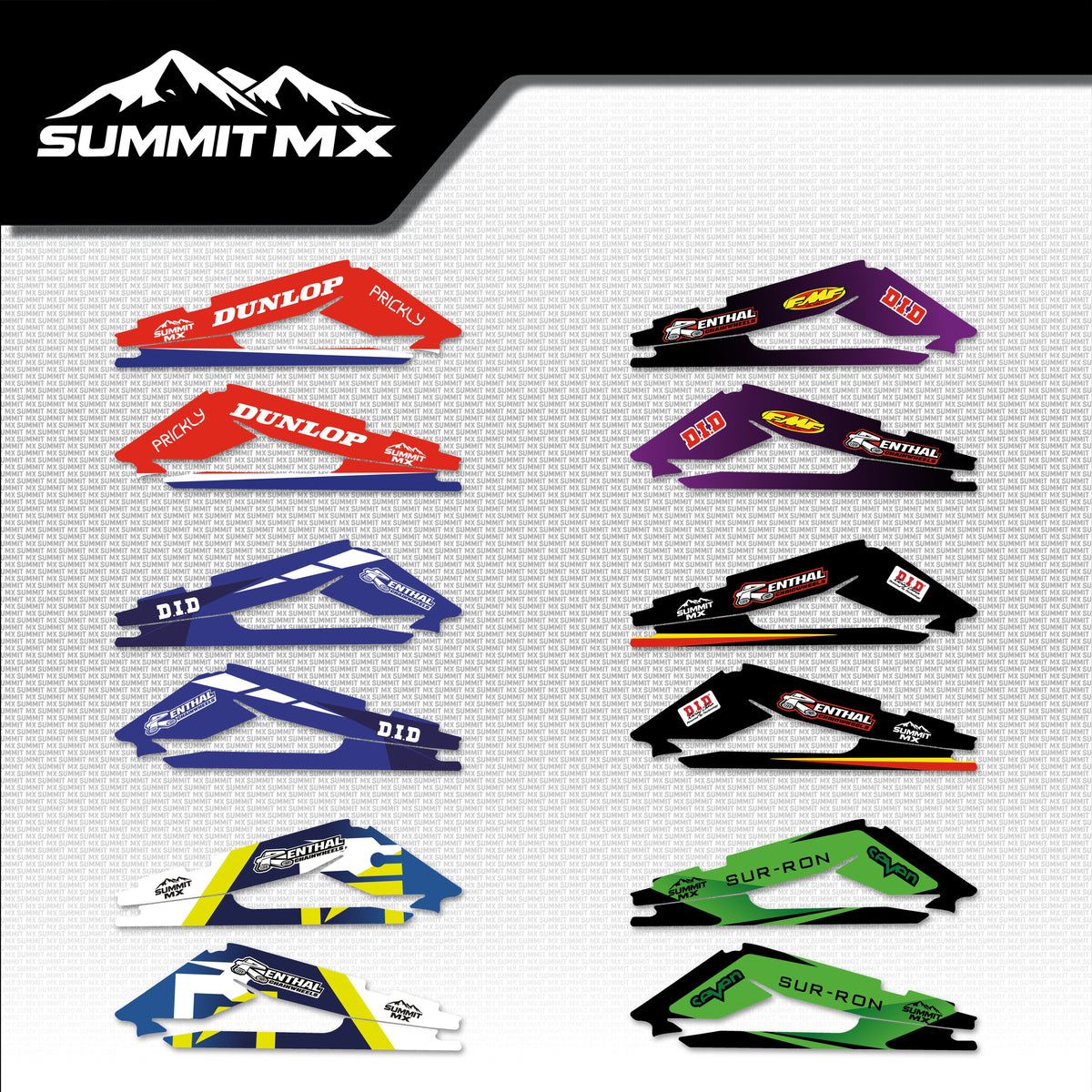 Moto Inspired Light Bee Swing Arm Decals in all six designs