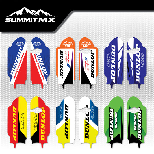 Moto Inspired RFN Warrior Pro SX-E15 Fork Guard Decals in all six designs