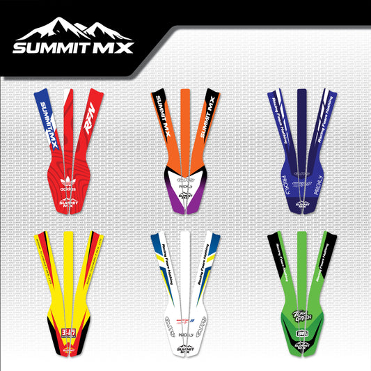 Moto Inspired RFN Warrior Pro SX-E15 Front Fender Decal in all six designs