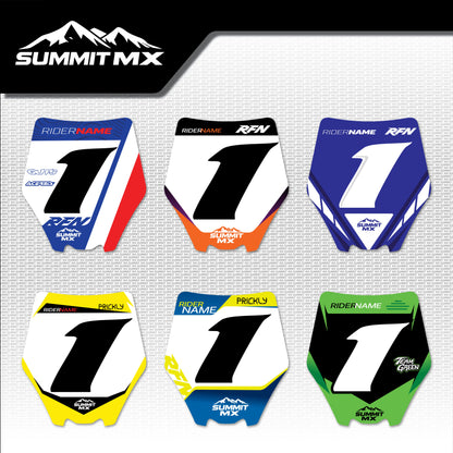 Moto Inspired RFN Warrior Pro SX-E15 Number Plate Decal in all six designs
