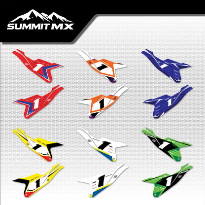 Moto Inspired RFN Warrior Pro SX-E15 Side Number Plate Decals in all six designs