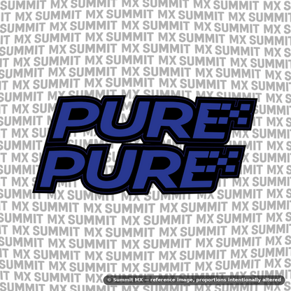 Pure fork tube decal in navy blue colorway — Summit MX