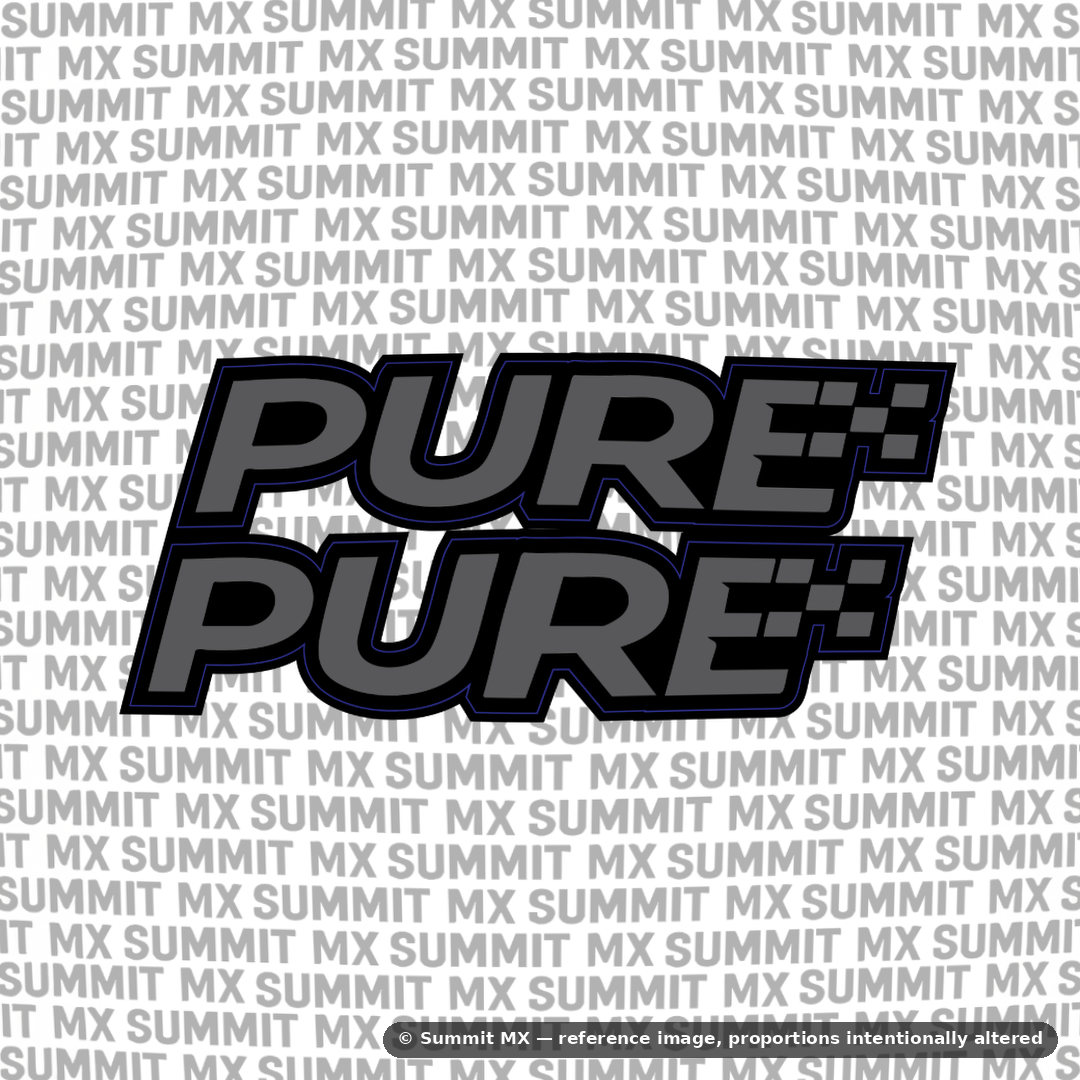 Pure fork tube decal in charcoal colorway — Summit MX