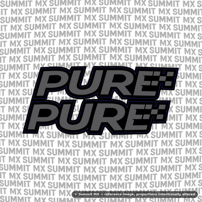 Pure fork tube decal in charcoal colorway — Summit MX