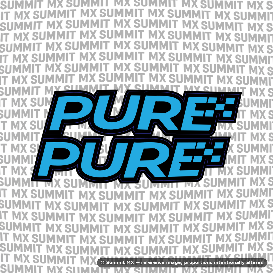 Pure fork tube decal in light blue colorway — Summit MX