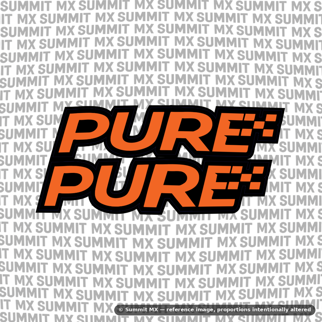 Pure fork tube decal in orange colorway — Summit MX