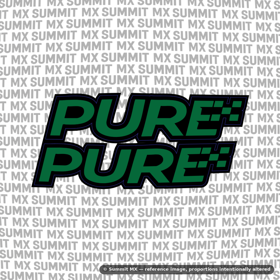 Pure fork tube decal in green colorway — Summit MX