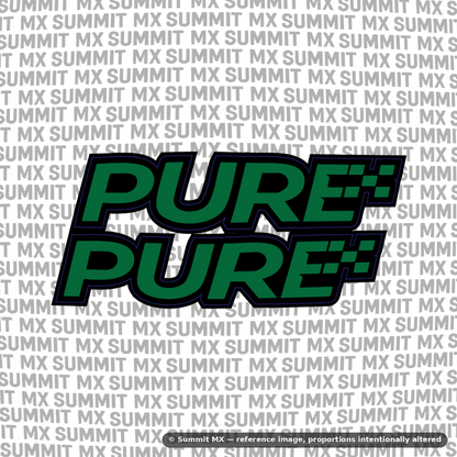 Pure fork tube decal in green colorway — Summit MX