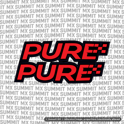 Pure fork tube decal in red colorway — Summit MX