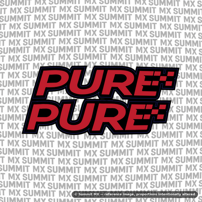 Pure fork tube decal in burgundy colorway — Summit MX