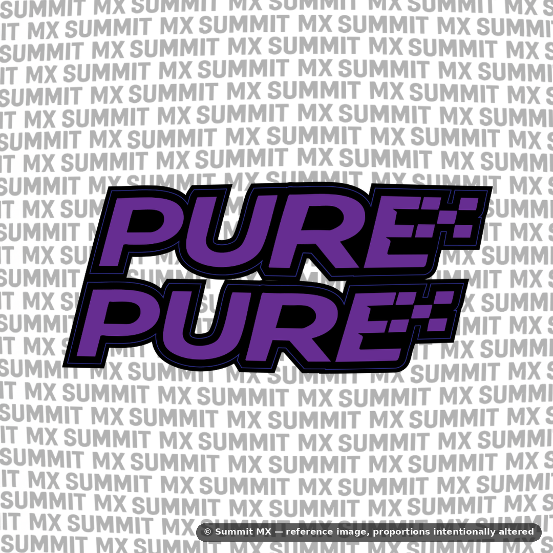 Pure fork tube decal in purple colorway — Summit MX