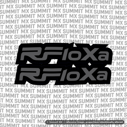 RFloXa fork tube decal in gray colorway — Summit MX