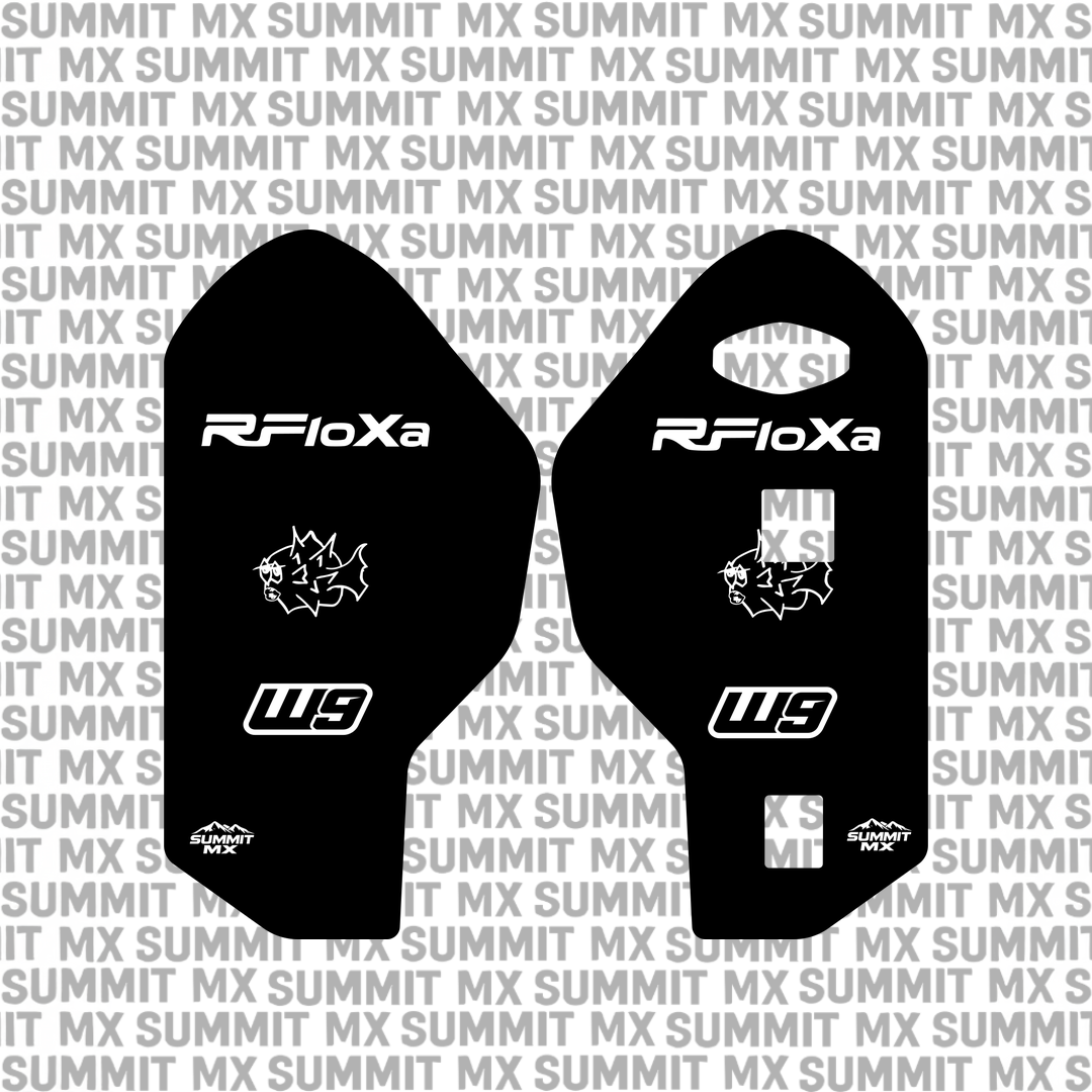 RFloXa Ultra 43 fork guard decal, Style 1 — Summit MX