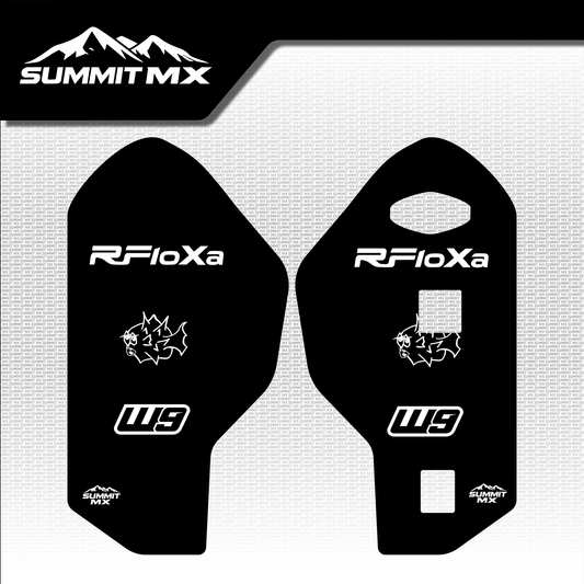 RFloXa Ultra 43 fork guard decal, Style 1 — Summit MX