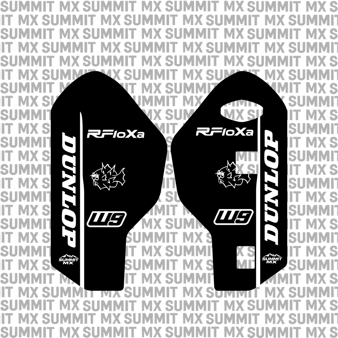 RFloXa Ultra 43 fork guard decal, Style 2 — Summit MX