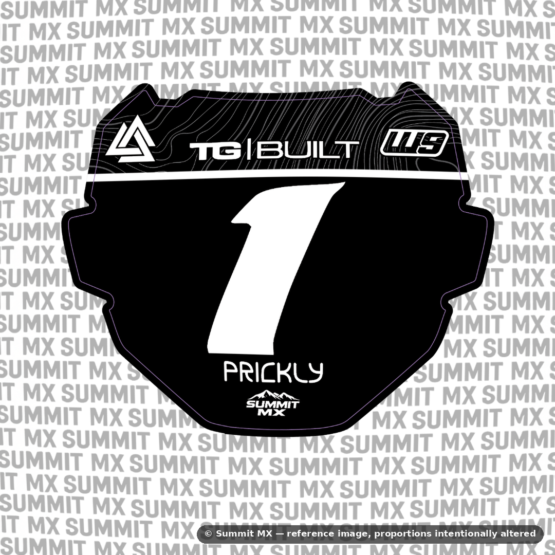 Ridgeline number plate decal cut for the ODI number plate