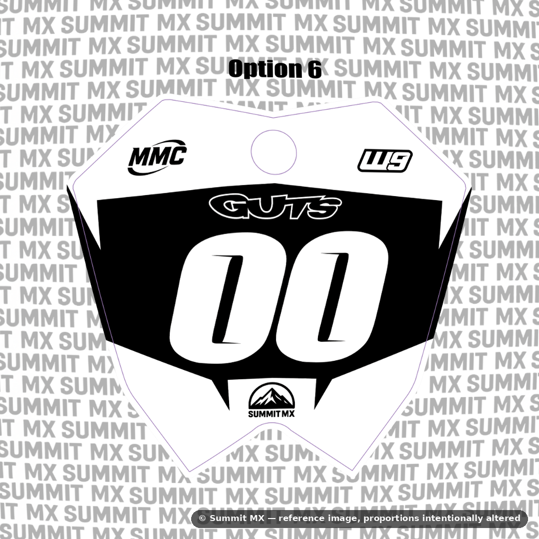 RTR number plate decal option 6 design — Summit MX
