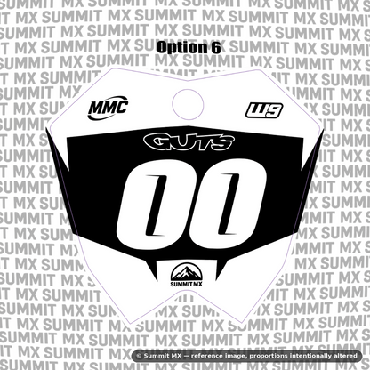 RTR number plate decal option 6 design — Summit MX
