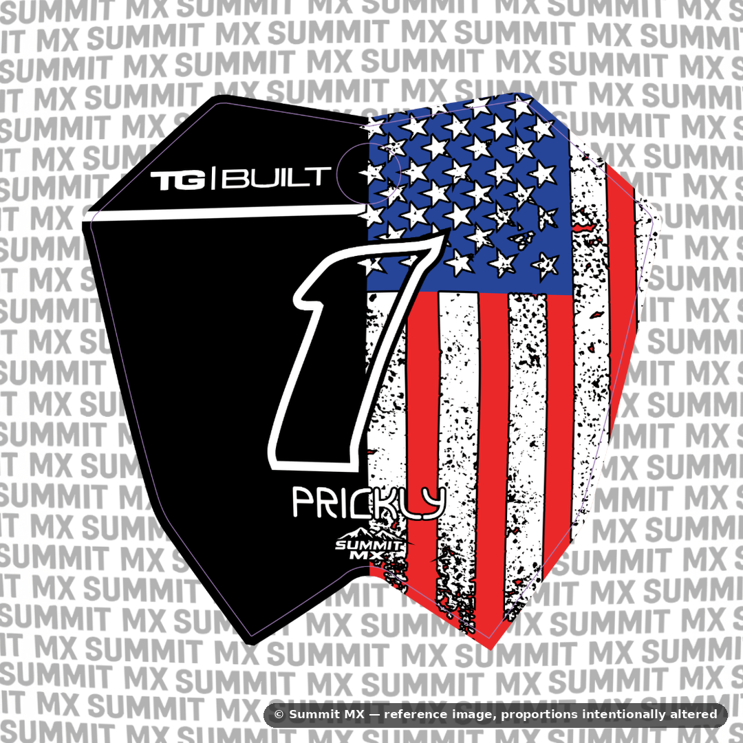 Stars & Stripes Full Color number plate decal cut for the RTR number plate