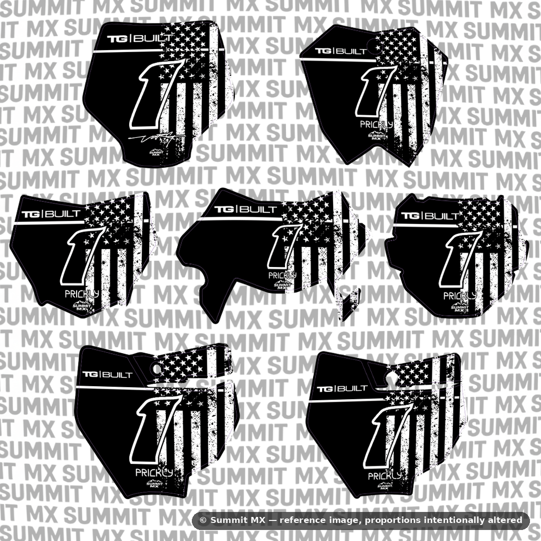 Stars & Stripes Number Plate Decal