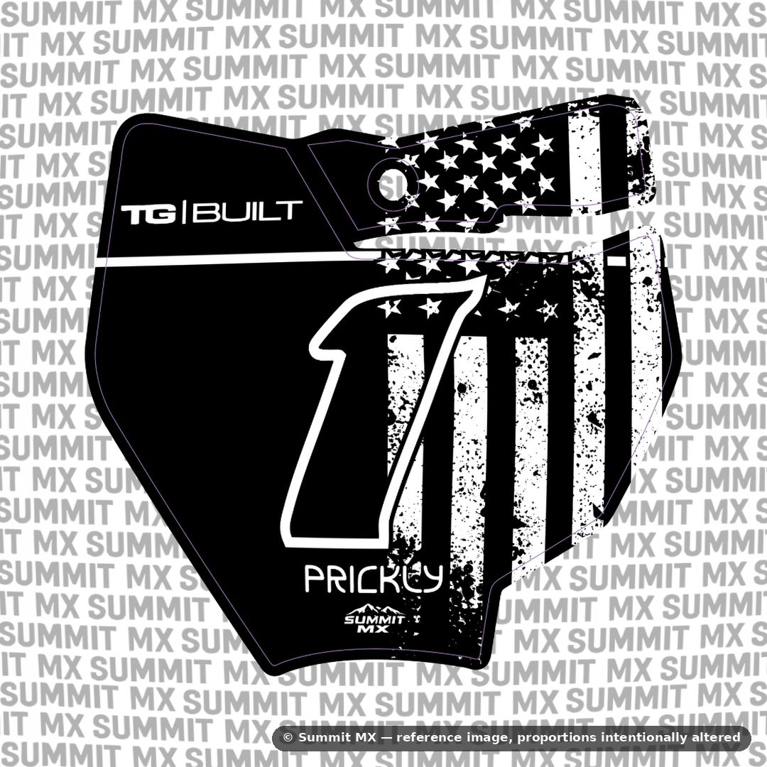 Stars & Stripes Number Plate Decal