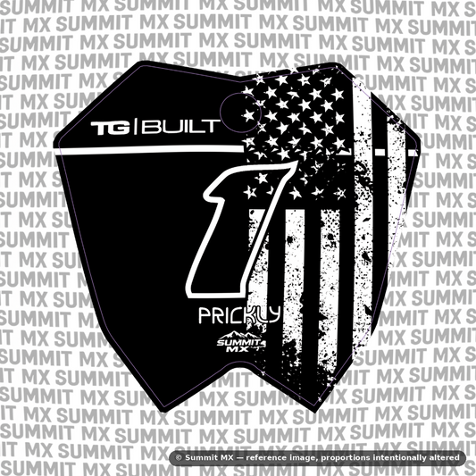 Stars & Stripes number plate decal cut for the RTR number plate