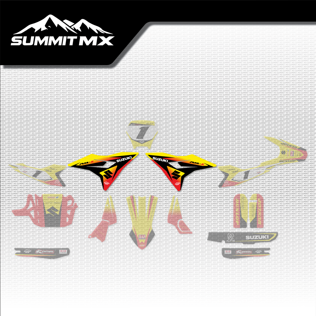 Suzuki Inspired Altis Delta Front Shroud Decals placement on the full kit