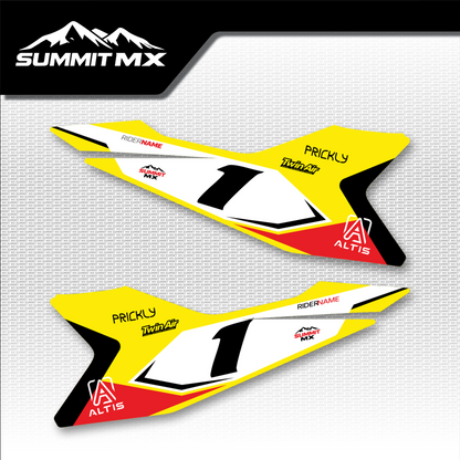 Suzuki Inspired Altis Delta Side Number Plate Decals