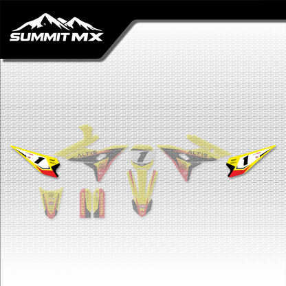 Suzuki Inspired Altis Sigma Side Number Plate Decals placement on the full kit