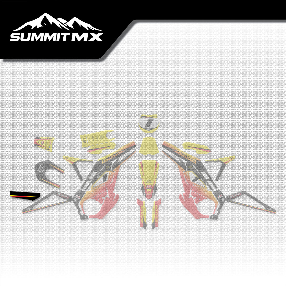 Suzuki Inspired E-Ride Pro Chain Guard Decal placement on the full kit