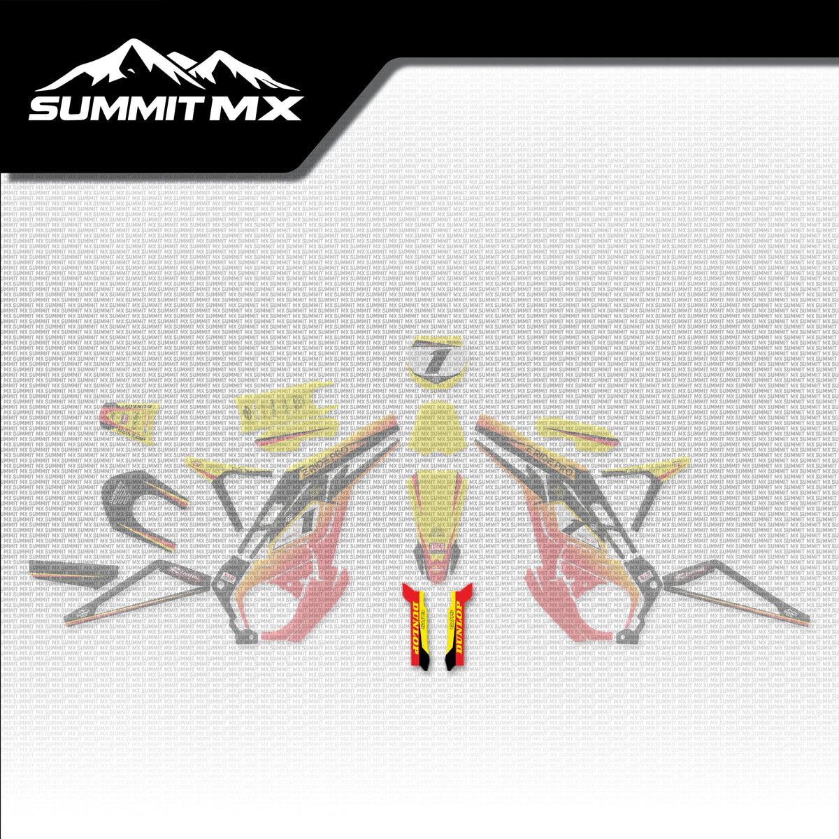 Suzuki Inspired E-Ride Pro 1.0 and 2.0 Fork Guard Decals placement on the full kit
