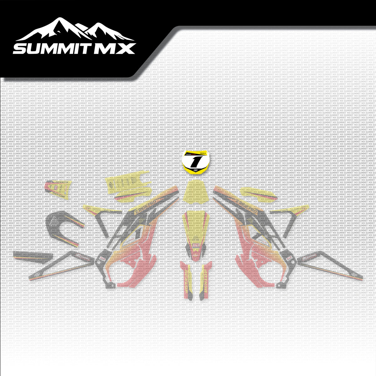 Suzuki Inspired E-Ride Pro Number Plate Decal placement on the full kit